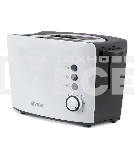 Тостер Vitek VT-7166 (MC) белый/серый