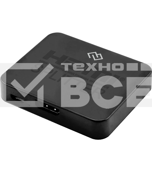 Сплиттер аудио-видео Digma DHSP-v1.4x2PS HDMI (f)/2хHDMI (f) черный