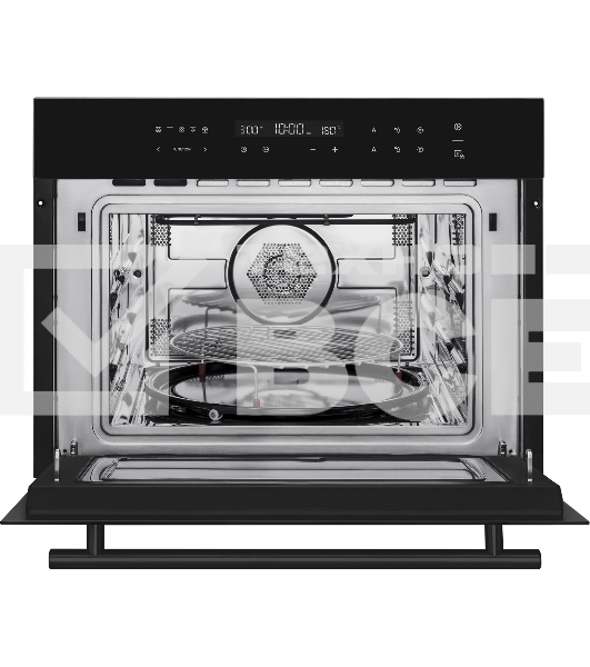 Духовой шкаф компактный встраиваемый с СВЧ Weissgauff OE 446 Black Edition чёрный