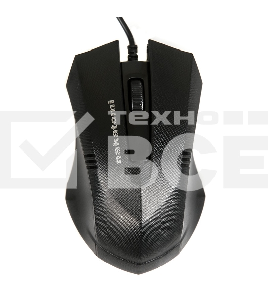 Мышь проводная Nakatomi MON-04U черный, 800 dpi, USB, кнопки - 3