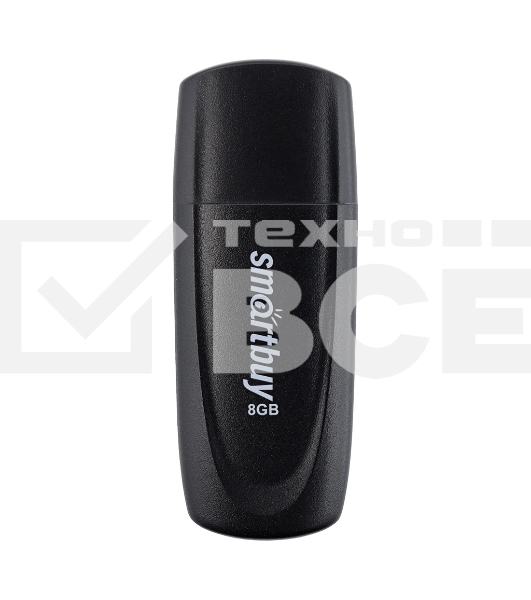 Флешка USB Smartbuy Scout Black (SB008Gb2SCK), 8Gb, USB 2.0, R/W 15/8, черный