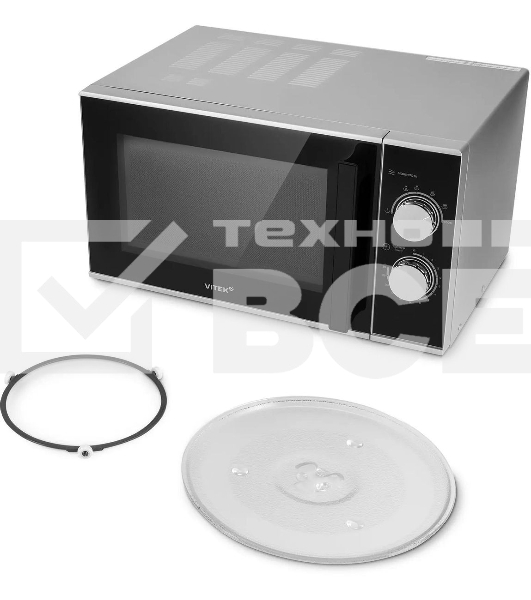 Микроволновая печь Vitek VT-MW0823 23 л, 900 Вт, серебристый/черный