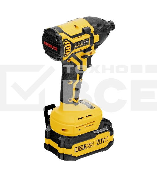 Винтоверт ударный аккумуляторный бесщет. Denzel CIDH-BL-20-270, Li-Ion, 20 В