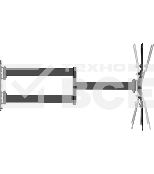 Кронштейн для телевизора Ultramounts UM960 черный 23'-65' макс.35кг настенный поворот и наклон