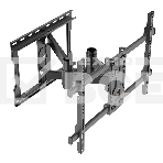 Кронштейн Kromax ATLANTIS-85 черный, Кр. стал. настенный для TV 32'-70', max 50 кг, 5 ст св., нак. ±10°, пов. ±60°, от ст. 74-441 мм., max VESA 600-400 мм, фото 1