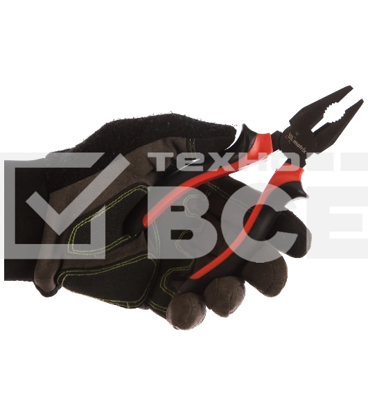 Плоскогубцы Matrix черный Nickel 160 мм, комбинированные, двухкомпонентные рукоятки