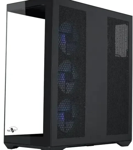 Корпус ATX Eurocase M4801 black, без БП, закаленное стекло 2 стороны