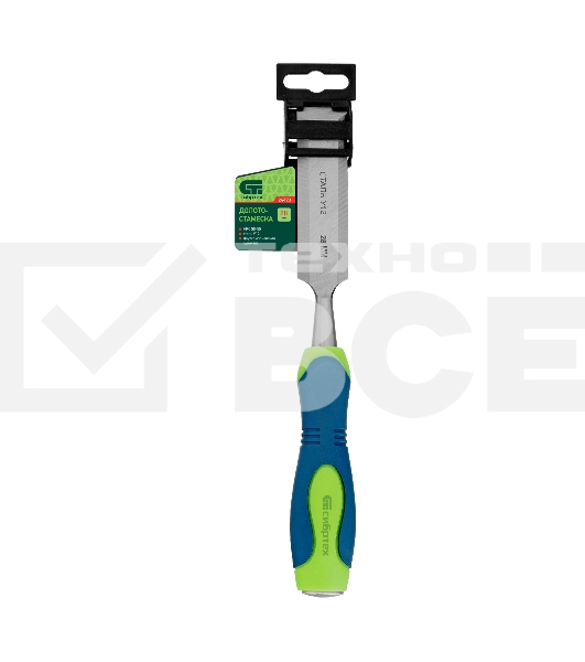 Долото-стамеска Сибртех, 28 мм, двухкомпонентная рукоятка