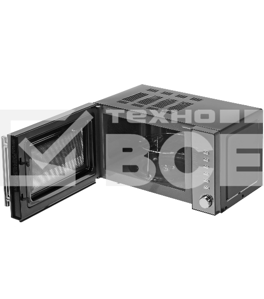 Микроволновая печь Polaris PMO 2002DG RUS черный, 20 л, 700 Вт, переключатели - кнопки, поворотный механизм