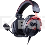 Гарнитура Redragon Diomedes чёрный/красный, проводная, USB / mini jack 3.5 мм, фото 1