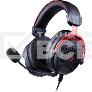 Гарнитура Redragon Diomedes чёрный/красный, проводная, USB / mini jack 3.5 мм