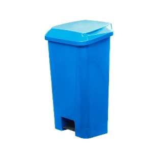 Мусорный контейнер полимерный ТАРА.РУ МКТ 80 голубой 80л., в комплекте, с педалью, с пакетодерж. 37805