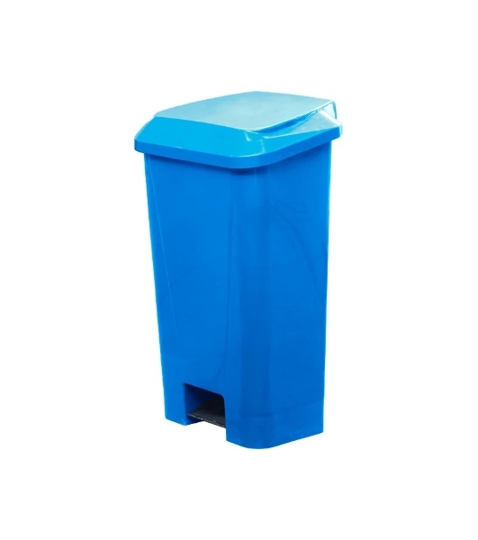 Мусорный контейнер полимерный ТАРА.РУ МКТ 80 голубой 80л., в комплекте, с педалью, с пакетодерж. 37805