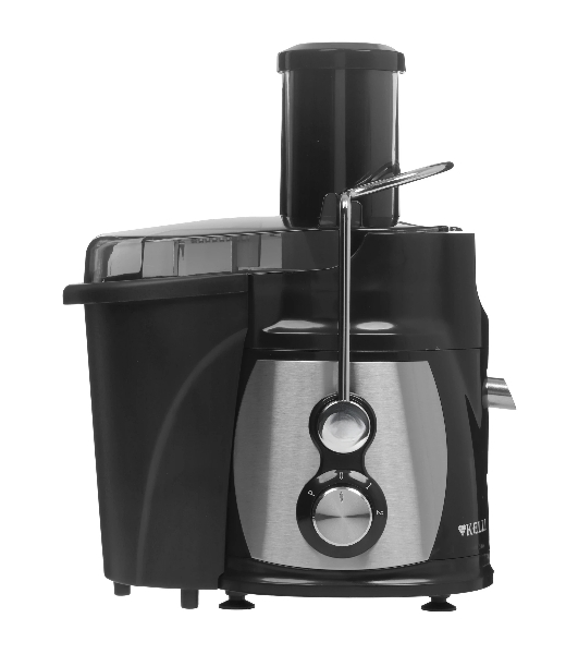 Соковыжималка Kelli KL-5091 чёрный/серебристый, центробежная, 1100 Вт, 1000 мл, механическое