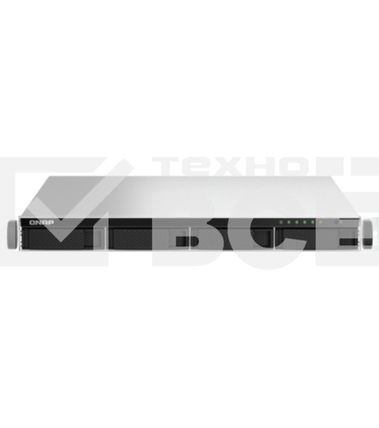Сетевое хранилище SMB QNAP TS-464U-8G NAS 4 HDD trays, rackmount 1U, 1 PSU. 4-core Intel Celeron N5105/N5095 2.0-2.9 GHz, 8 GB RAM MAX, 2x2.5GbE, 2xUSB 3.2 Gen 2 (10Gbps), 2xUSB 2.0, 1xHDMI, PCIe Gen 3 x2 , W/o rail kit RAIL-B02