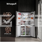 Холодильник Weissgauff WCD 450 INVERTER белый трехкамерный side-by-side 286/141л морозилка снизу Full No Frost, фото4