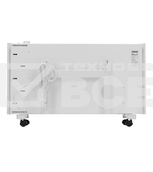 Конвектор Denzel XCE-2000 белый, 2000 Вт, 25 м2, термостат
