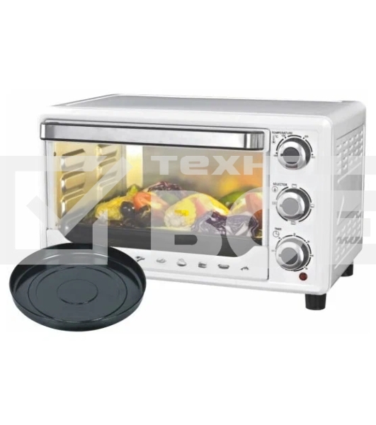 Мини-печь Sakura SA-7000WP 27л, духовка 1500Вт, механ.управление, белый