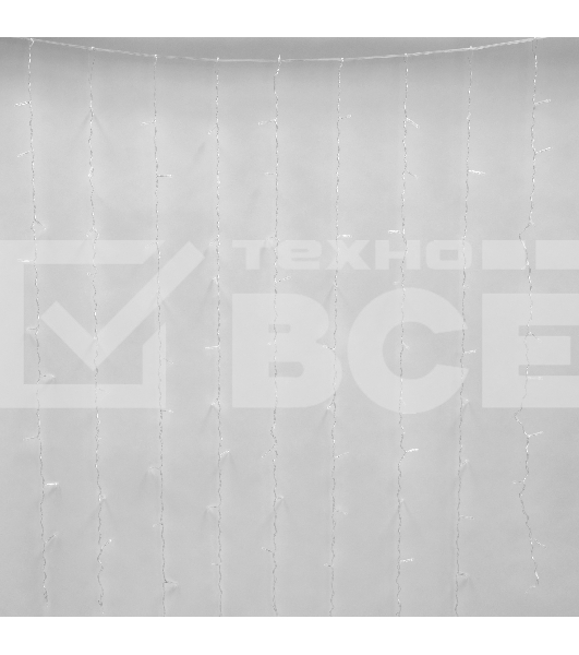 Занавес светодиодный с эффектом мерцания 3х2м Соединяемый 240 светодиодов Синий свет Провод прозрачный