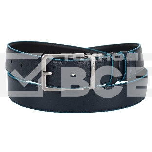Ремень мужской Piquadro Blue Square CU2619B2/NBLU2, черный/темно-синий, натур.кожа