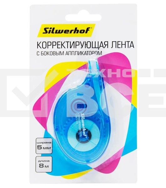 Лента корректирующая Silwerhof 443018 8мх5мм с боковой подачей ленты блистер