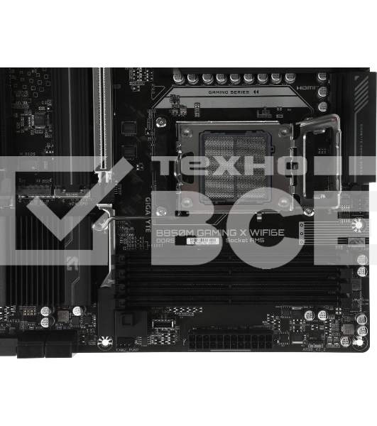 Материнская плата Gigabyte B850M GAMING X WIFI6E, Socket AM5, AMD B850, 4xDDR5, 4xSATA, 2xM.2, 1xPCI-E 5.0 x16, 1xPCI-E 3.0 x4, 1xHDMI, 2xDP, 1x 2.5Gb LAN, 1xUSB-C 3.2 Gen 2, 1xUSB-A 3.2 Gen 2, 2xUSB-A 3.2 Gen 1, 4xUSB-A 2.0, 3x3.5 мм, 7.1, Micro-ATX