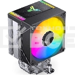 Кулер для процессора JONSBO CR-1400 EVO ARGb (180W, 4-pin PWM, 130мм, Al/Cu, 4x6мм, ARGb, 1x92мм, 38.2CFM, 33.8dBA, 2200RPM, S: 1700/1200/115X, AM4/AM5 черный), фото 1