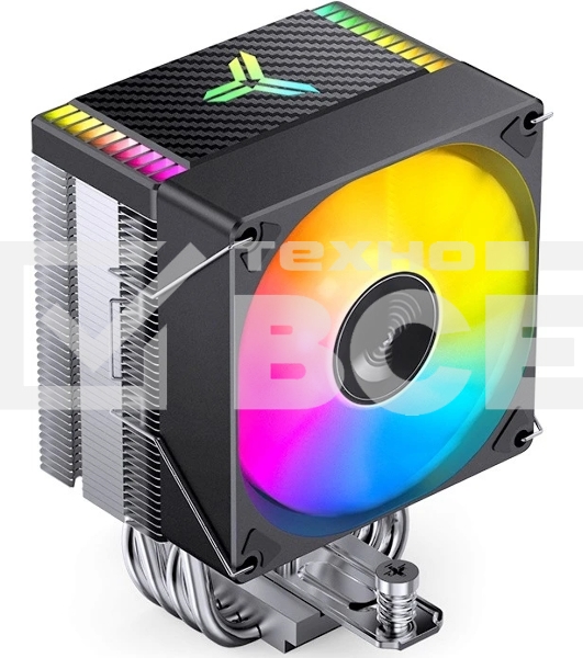 Кулер для процессора JONSBO CR-1400 EVO ARGb (180W, 4-pin PWM, 130мм, Al/Cu, 4x6мм, ARGb, 1x92мм, 38.2CFM, 33.8dBA, 2200RPM, S: 1700/1200/115X, AM4/AM5 черный)