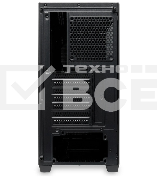 Компьютерный корпус без блока питания Case HSPD M740, Mesh Mid Tower, черный, TG, 0.6 SPCC, no fans, E-ATX, ATX, mATX, mITX, 170/400/200мм, 4x2.5
