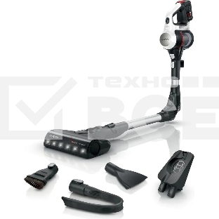 Пылесос вертикальный Bosch BBS711W черный/белый, питание от аккумулятора, 18 Вт, уборка сухая, пылесборник 0.3 л