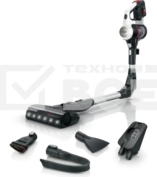 Пылесос вертикальный Bosch BBS711W черный/белый, питание от аккумулятора, 18 Вт, уборка сухая, пылесборник 0.3 л