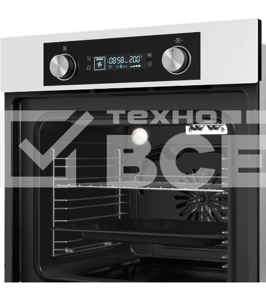 Шкаф духовой электрический Maunfeld AEOH60102W, 60л, дверца с 3 стеклами, белый