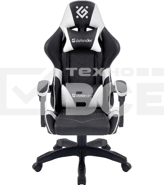 Кресло игровое Defender Companion черный/белый, класс 3, металл, PU