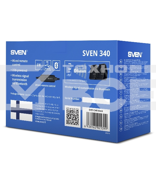 Колоки SVEN АС 340, черный (6 Вт, питание USB, Bluetooth)