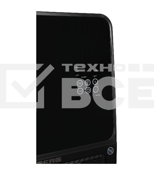Тепловентилятор HIBERG TSH 3000 B, черный, 2000 Вт, 30 м2, с увлажнителем