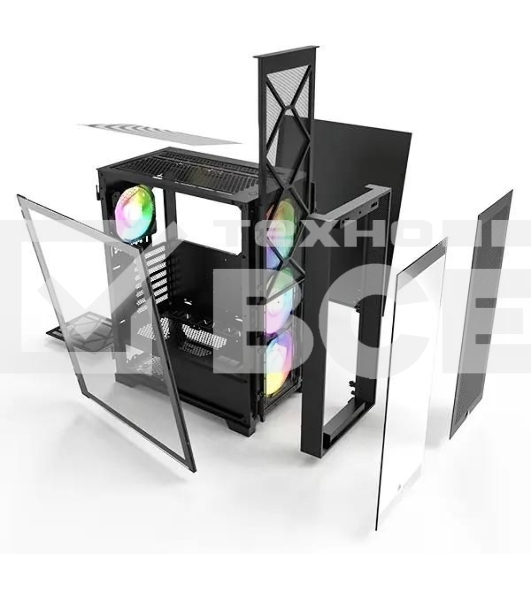 Компьютерный корпус Montech AIR 1000 PREMIUM черный без БП ATX 1x120мм 3x140мм 2xUSB3.0 audio bott PSU