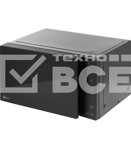 Микроволновая печь LG MW25R35GIS черный, 25 л, 1000 Вт, переключатели - сенсор