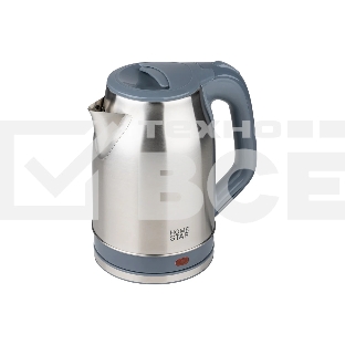 Чайник электрический HOMESTAR HS-1005 2,3 л, 1800 Вт, нержавейка, серый