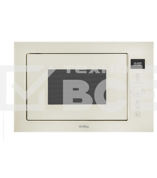 Микроволновая печь встраиваемая Korting KMI 825 TGB бежевый, 25 л, 900 Вт, переключатели - сенсор