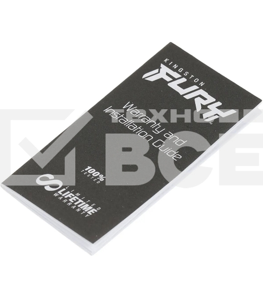 Оперативная память Kingston Fury Beast, DDR4, 16GB (1x16GB), 3200MHz, CL16, DIMM, с радиатором, черный