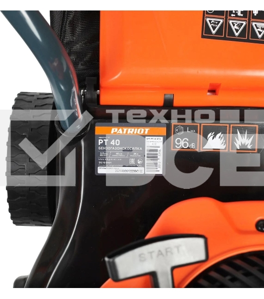 Газонокосилка бензиновая PATRIOT PT 40, 130сс, 3,5 л.с., 40 см, 35л. трав., пластик. дека,