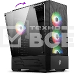 Компьютерный корпус MSI MAG FORGE 112R 2xUSB 3.0, 4x120мм ARGb Fan, ARGb Control Board, Tempered Glass Window, Brown Box (949679), фото2