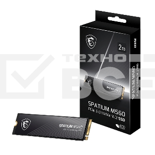 Накопитель SSD MSI M.2 2280 2Tb SPATIUM M560 Client SSD S78-440Q940-P83, PCIe Gen4x4 with NVMe, 3D TLC, R/ W 4900/ 4400