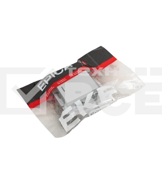 Механизм выключателя EKF UP1-SWA-14 одноклавишный, с подсветкой, алюминий Эпика