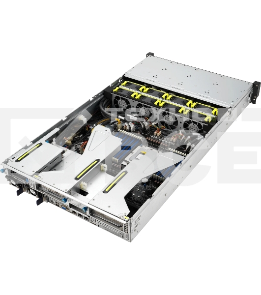 Серверная платформа ASUS RS521A-E12-RS24U, 2U, 1 x SP5 LGA 6096 360W, 24 x DDR5 6400/4800*, 24x 3.5'' NVMe hsb + 2x 2.5'' SATA, 2x M.2 22110, up to 1 PCIe Gen5 x8 LP + 1 OCP3.0, 2 x 1GbE RJ-45 LAN Intel i350-AM2, 1+1 2000W