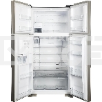 Холодильник Hitachi R-W660PUC7X GC шампань стекло двухкамерный 396/144л морозилка сверху, No Frost, Side by Side, фото3