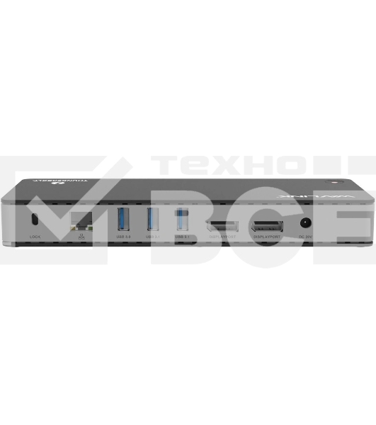 USB-концентратор Docking Station WAVLINK Thunderbolt 3/60W Power Delivery Include 20V/6.5A Power Adapter/4xUSB3.0/1xUSB-C/2xDP 4K 60HZ/2xDP to HDMI 4K 60Hz adapter/1xGigabit LAN/1xCombo Audio Jack