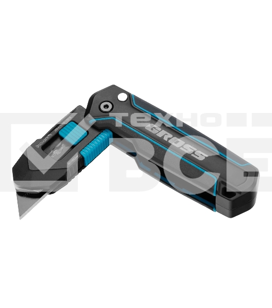 Нож-скребок складной Gross 78891, 19 мм, сменное лезвие, SK2, 5 запас. лезвий, алюмин. корпус, клипса