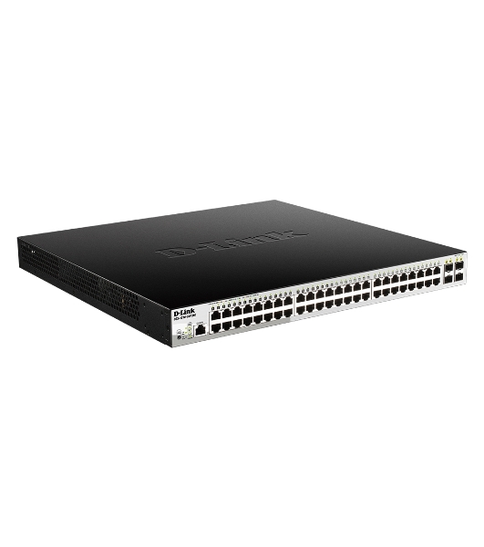 Коммутатор D-Link DGS-1210-52P/ME/B1A, 48×1 Гбит/с + 4×1 Гбит/с SFP, управляемый