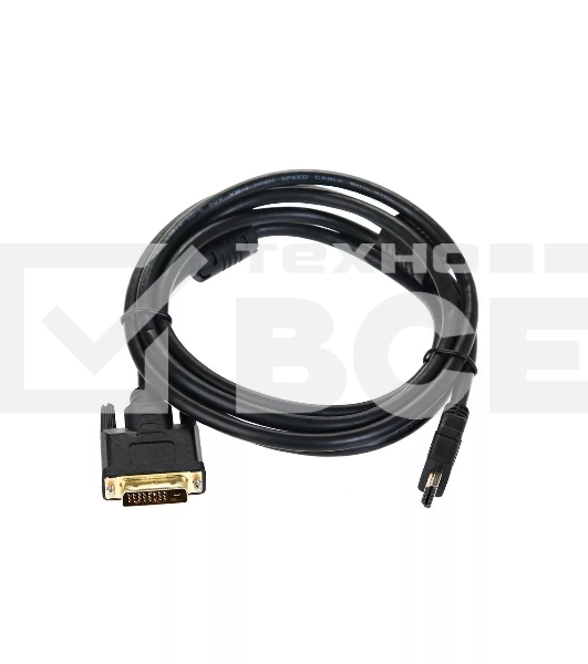 Кабель HDMI to DVI-D (19M -25M) 2м, TV-COM, 2 фильтра <LCG135F-2M>